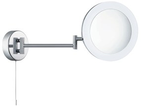 Applique Contemporanea Magnifying Metallo Cromo Vetro Led 4W 4000K