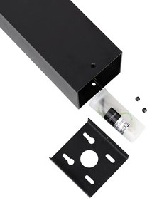 Lampada da esterno a palo nera con paralume fumé 30 cm - Denmark