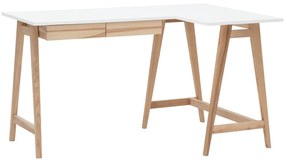 Tavolo da lavoro con piano bianco 85x135 cm Luka - Ragaba