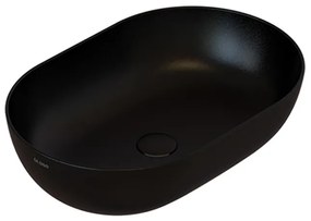 Globo T-edge Lavabo 54x36 da Appoggio in ceramica Nero Opaco