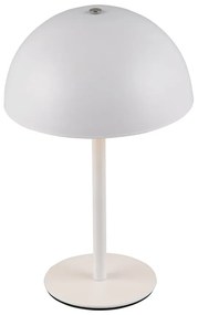 Lampada da tavolo LED bianco opaco con paralume in metallo (altezza totale 21 cm) Munoz – Trio