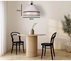 Duolla - Lampadario a sospensione con filo AVIGNON 1xE27/15W/230V diametro 50 cm beige