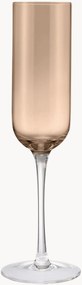 Set di 4 flute da champagne in vetro soffiato Fuumi
