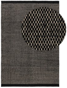 benuta Pure Tappeto di lana Rocco Bianco & Nero 170x240 cm - Tappeto fibra naturale