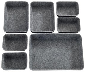 WENKO 64502100 - Organizzatore per cassetto FELT 28,5x20 cm grigio