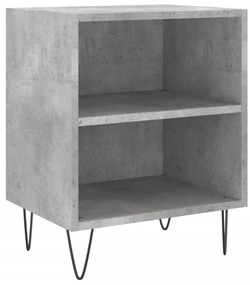 Comodini 2 pz grigio cemento 40x30x50 cm in legno multistrato