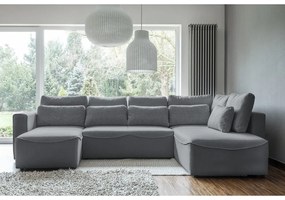 Divano letto angolare grigio (a U) Homely Tommy - Miuform