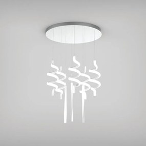 Lampadario LED moderno Susy bianco Ø50cm, luce naturale 4570 lumen