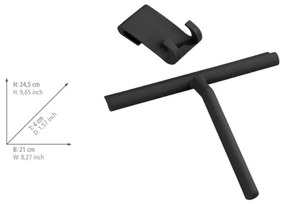 WENKO 24171100 - Raschietto per doccia MOLA 21x24,5 cm acciaio inox/nero