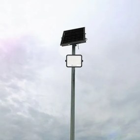 LED dimmerabile proiettore solare LED/300W/3,2V IP65 15000 mAh nero + telecomando