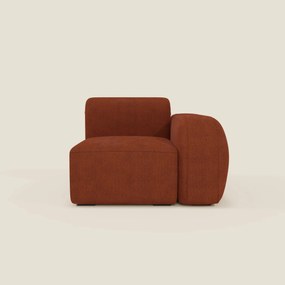 BonBon modulo terminale 105 cm sinistro o destro - tessuto smacchiabile T23 ruggine