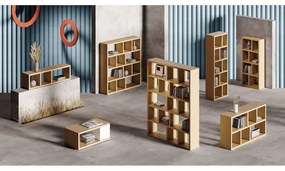 Libreria color legno effetto rovere 150x83 cm Berlin - TemaHome