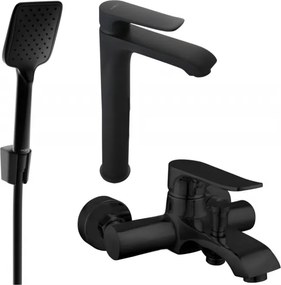 Mexen Pecos R62 insieme per vasca, nero - 72713R62-70