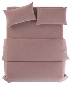 Set copripiumino e federa rosa polveroso in lino per letto singolo 135x200 cm Blush – Native Natural
