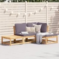 Set Salotto da Giardino 4pz con Cuscini Legno Massello Acacia 3214307