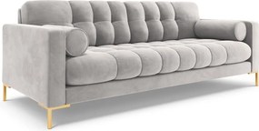 Divano Bali 3 posti in velluto con gambe oro - L177cm