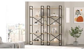 Scaffale in rovere nero/naturale 144x175 cm Dusan - Marckeric