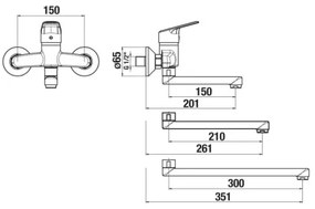 JIKA H3112E70042201 - Rubinetto lavabo TALAS 15x20,1 cm cromo lucido