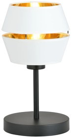 Lampada Da Tavolo Contemporanea 1 Luce Bellerofonte In Metallo Bianco E Oro