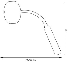 Lampada flessibile ARDEN 1xG9/8W/230V bianca