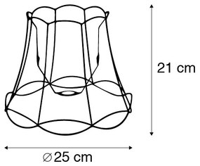 Paralume in metallo nero 25/21 - Granny Frame