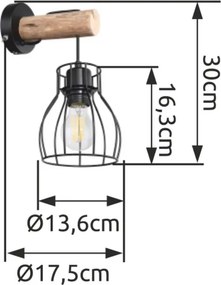 Globo 15326NW - Applique MINA 1xE27/40W/230V