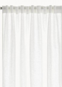 Set di 2 tende in lino semitrasparenti con multibanda Malva, larg. 135 cm
