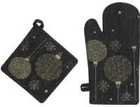 Set presina e guanto da forno Black&Gold