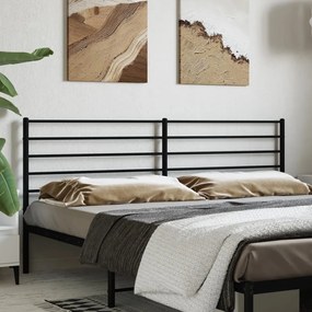 Testiera İn Metallo Nero 200 Cm /