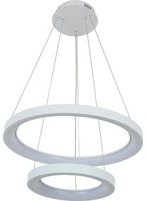 Brilagi - Lampadario sospeso dimmerabile LED su cavo FALCON SLIM LED/68W/230V Ø 50 cm bianco + telecomando