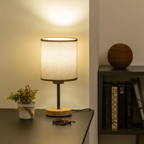 Brilagi - Lampada da tavolo NUBILA WOOD 1xE27/25W/230V quercia/marrone