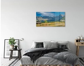 Quadro acrilico Montagne dei campi cottage 100x50 cm