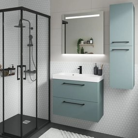 Mobile sottolavabo e lavabo Remix verde L 75 x H 57.7 x P 33 cm 2 cassetti