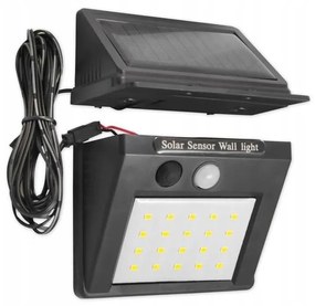 Applique solare a LED con sensore e pannello esterno LED/0,55W/3,7V IP44
