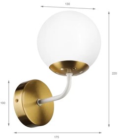 Brilagi - Lampada da parete MALIVA 1xE14/15W/230V dorata/bianca