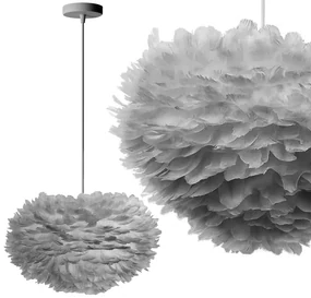 Lampada Pensile di Piume Grigio  APP334-3CP