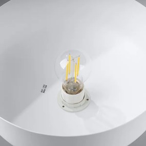 Sollux SL.1350 - Lampadario a sospensione con filo MARION 1xE27/15W/230V diametro 29,5 cm bianco