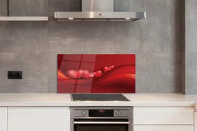 Pannello paraschizzi cucina Sfondo di cuori rossi 100x50 cm