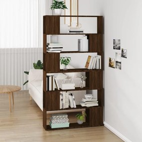 Libreria/divisorio rovere marrone 100x24x188 cm