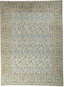 Kashan Tappeto 410x310 Beige (Iran) Annodato A Mano