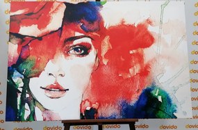 Stampa su tela – Ritratto astratto di donna