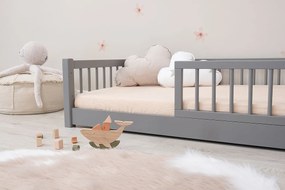 Letto basso per bambini Montessori Ourbaby - grigio - 140x70 cm