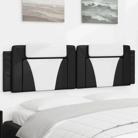 Cuscino Testiera Nero E Bianco 180 Cm İn Similpelle /