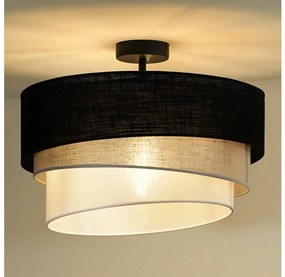 Duolla - Lampadario a plafone TRIO 1xE27/15W/230V diametro 45 cm nero/grigio/bianco