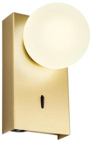 Redo 01-4657 - Lampada da parete LED NORMA LED/5W/230V CRI 90 USB dorata