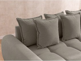 Divano angolare grigio tortora (con penisola a sinistra/con chaise lounge) Albane – Ropez