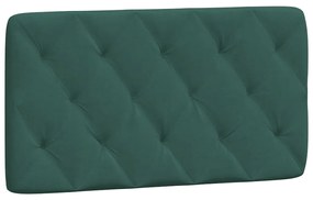 Letto con materasso verde scuro 100x200 cm in velluto