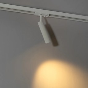 Faretto moderno bianco per sistema a binario monofase - Iconic Ivy