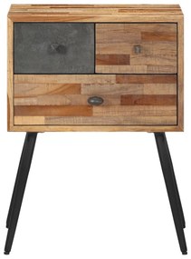 Comodino 47x31,5x60 cm in Legno Massello di Teak