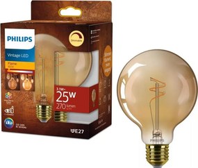 Lampadina LED dimmerabile VINTAGE Philips G95 E27/3,1W/230V 1800K